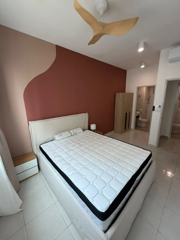 Ideal Venice master bedroom with bed, wardrobe and ceiling fan